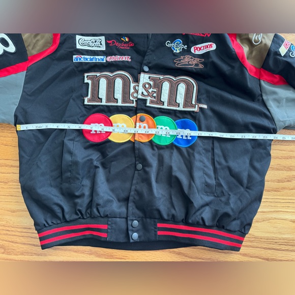 M&M'S Black Multicolor Logo Racing Varsity Jacket - Picture 8 of 9